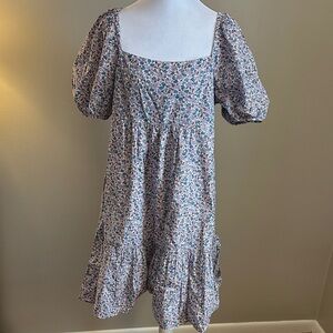 Uniqlo Green Floral Mini Dress